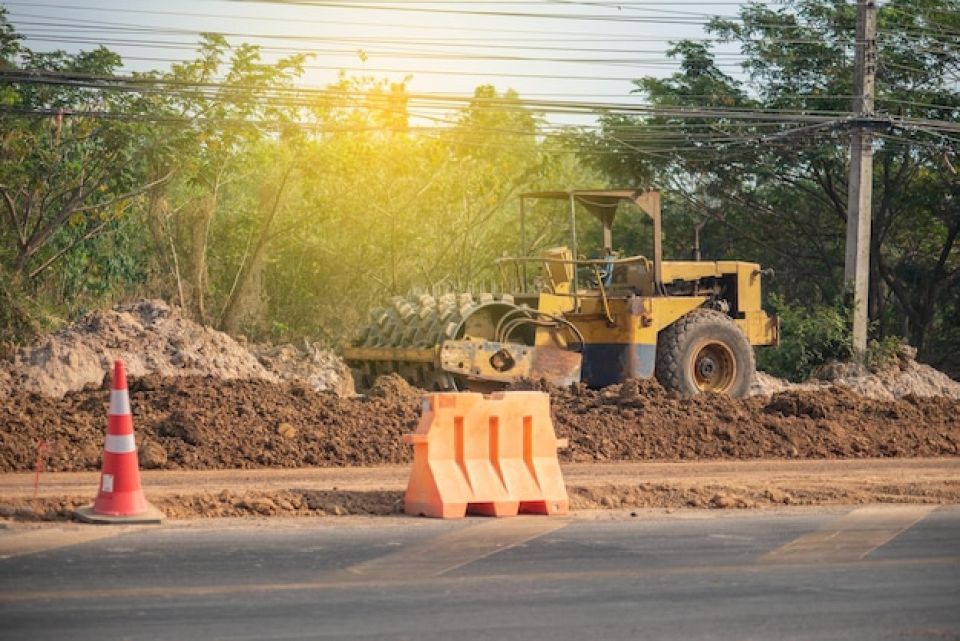 construction site by road
